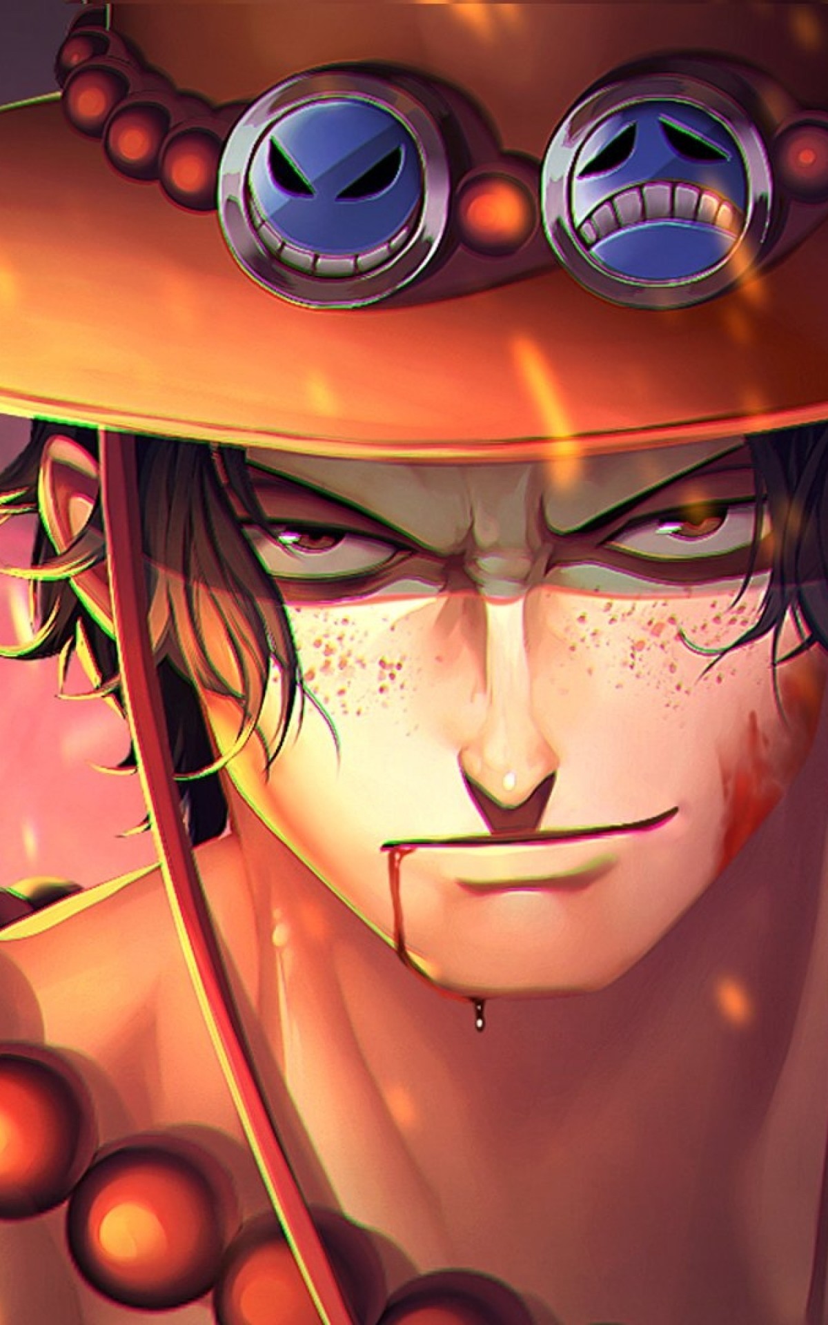 Ace, Hat, Raining, One Piece One Piece Portrait
