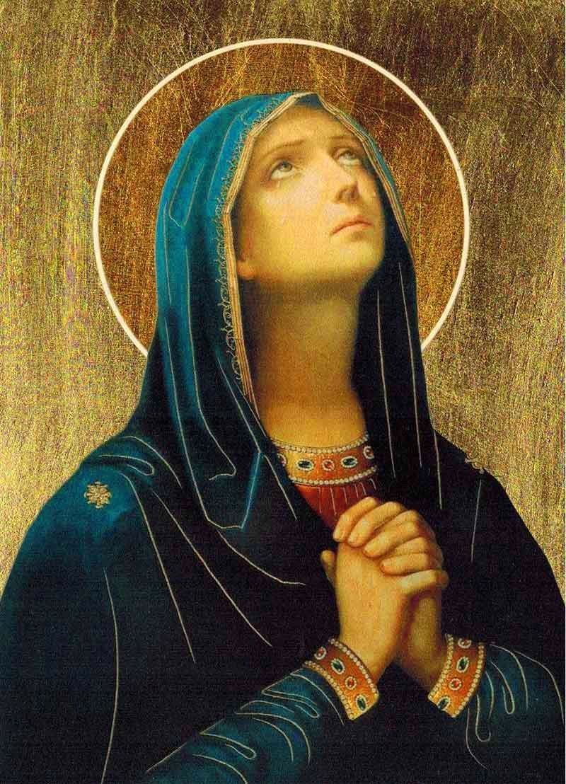 Virgin Mary POSTER A4 Our Lady of Sorrows print Blessed Mother picture Holy Mary image Madonna painting Catholic christian Religious Wall Art for Home Room Gift, Handmade Products
