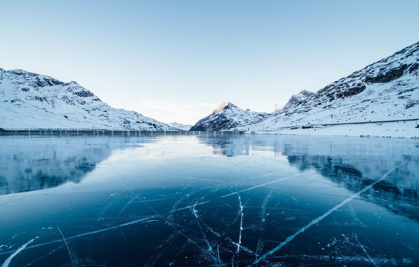 Wallpaper ice, winter, forest, lake, Switzerland, Switzerland, frozen water image for desktop, section природа