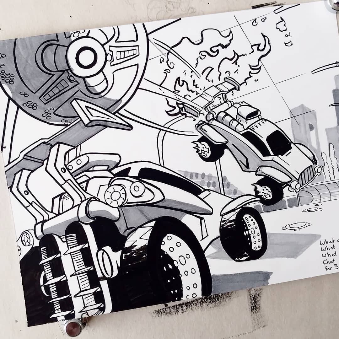 Rocket League Logo Sketch print the highest quality rocket league stickers on the internet