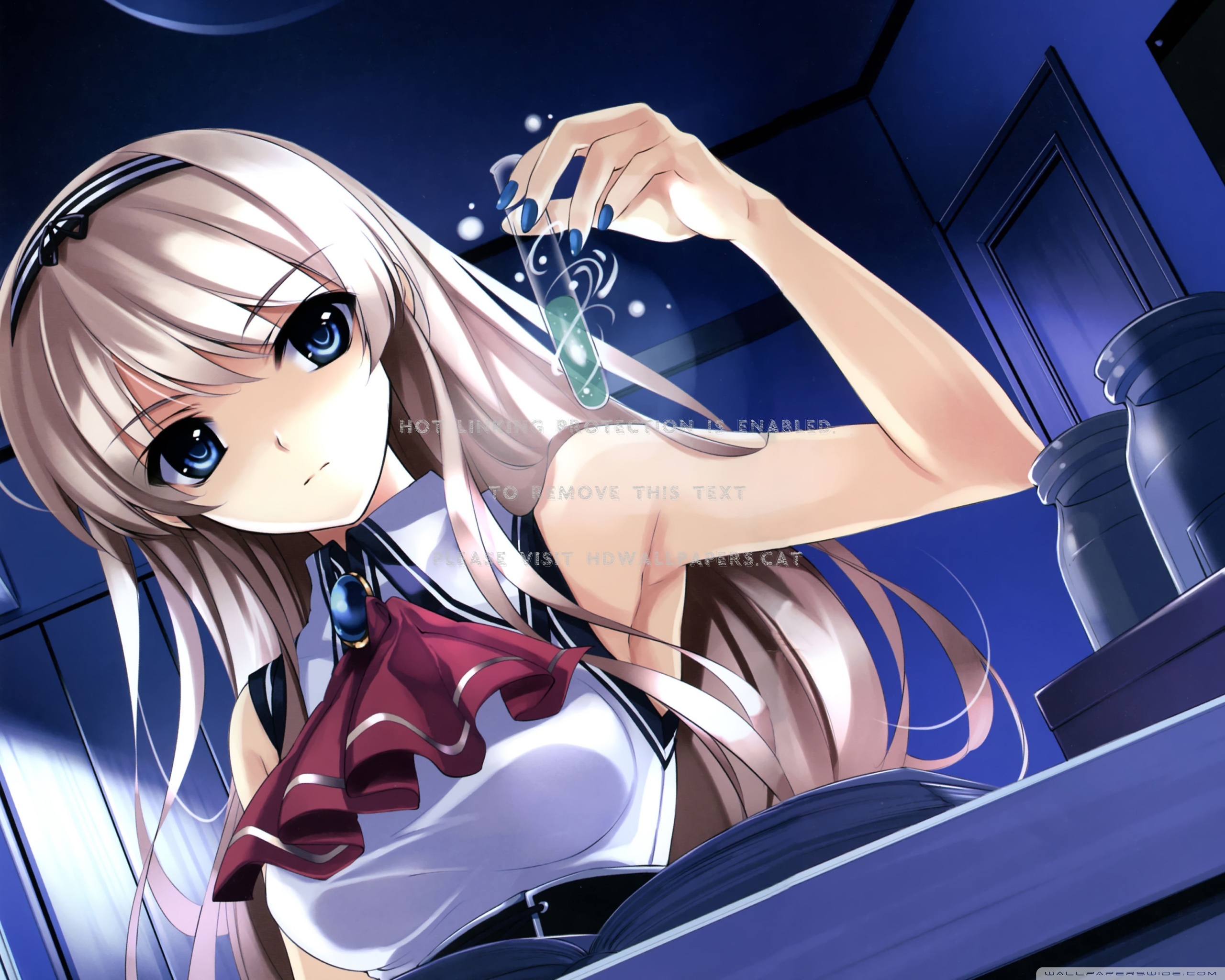 anime girl chemistry test tube