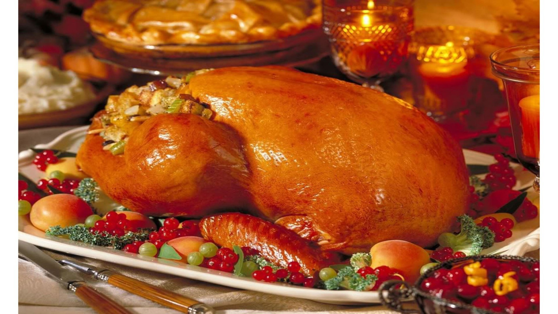 thanksgiving turkey dinner wallpaper