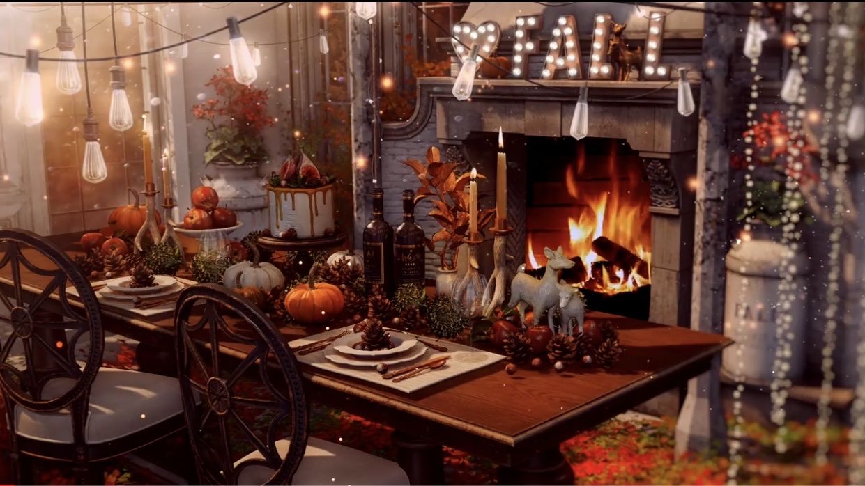 Rob Loves This Cozy Autumn Thanksgiving Fireplace For TV Ent7tp7KPaI. He Has It On Right Now