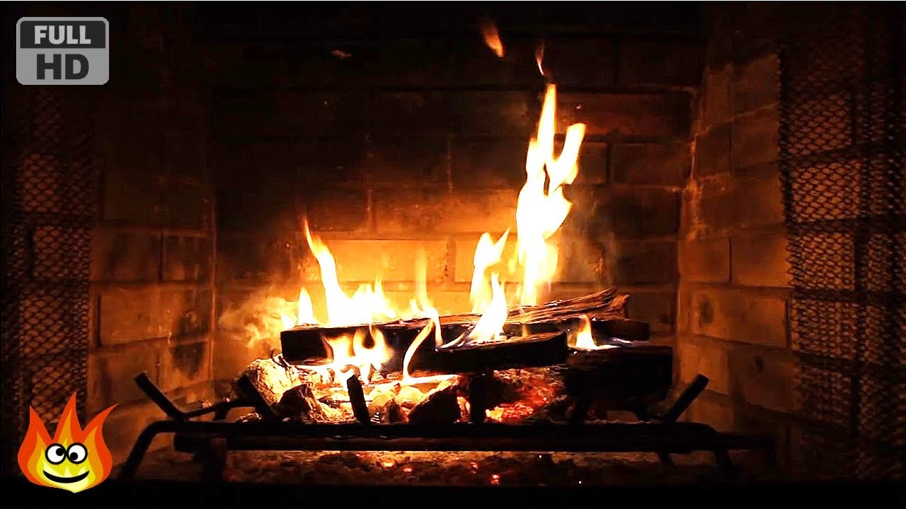 Virtual Fireplace with Crackling Fire Sounds (Full HD)