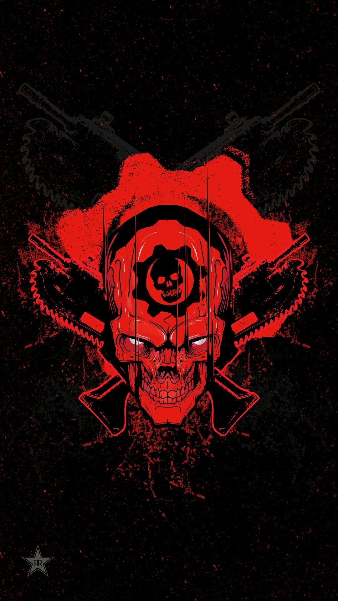 Red Monster Logo Wallpaper HD
