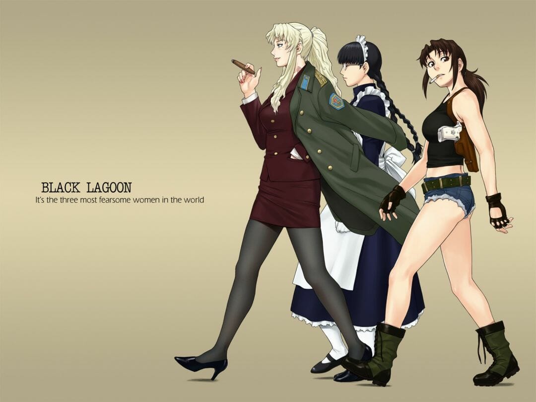 Anime Girls Black Lagoon Roberta Revy Balalaika Simple Background Smoking Anime / iPhone HD Wallpaper Background Download (png / jpg) (2021)
