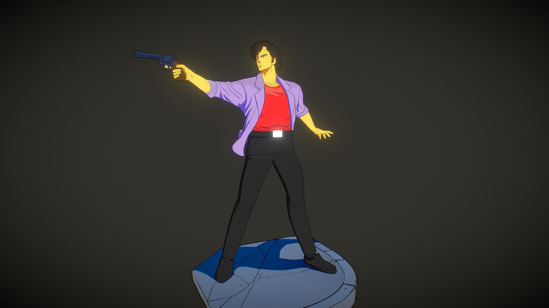 Ryo Saeba City Hunter Free 3D model by falloune [57133D3]