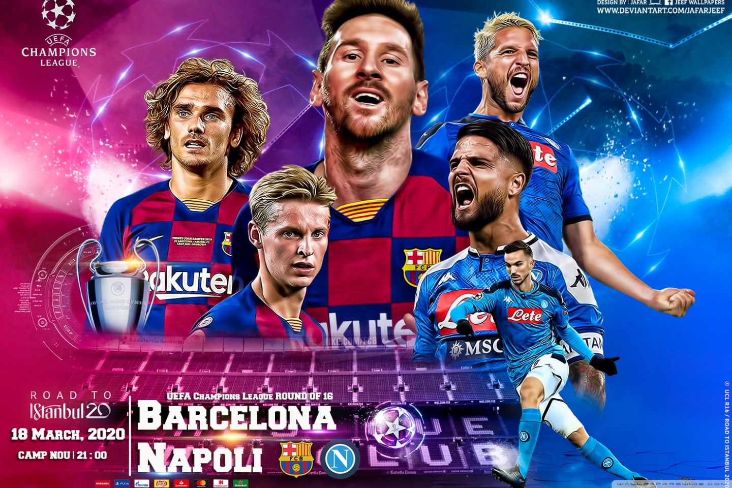 FC BARCELONA CHAMPIONS LEAGUE 2020 Ultra HD Desktop Background Wallpaper for