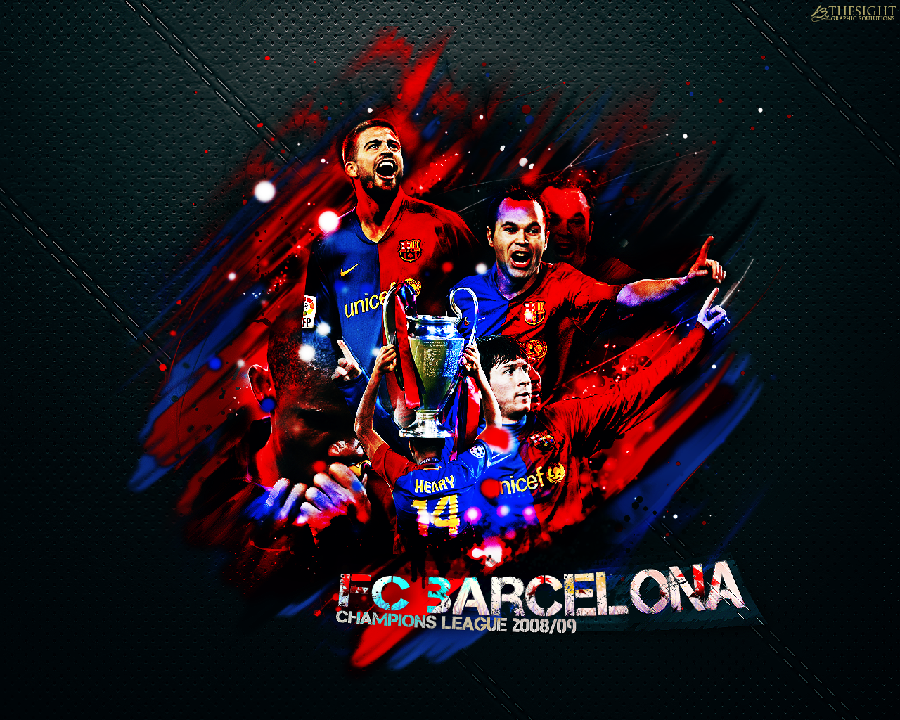 FC Barcelona CL Winner Of 2008 09 Wallpaper Barcelona Wallpaper