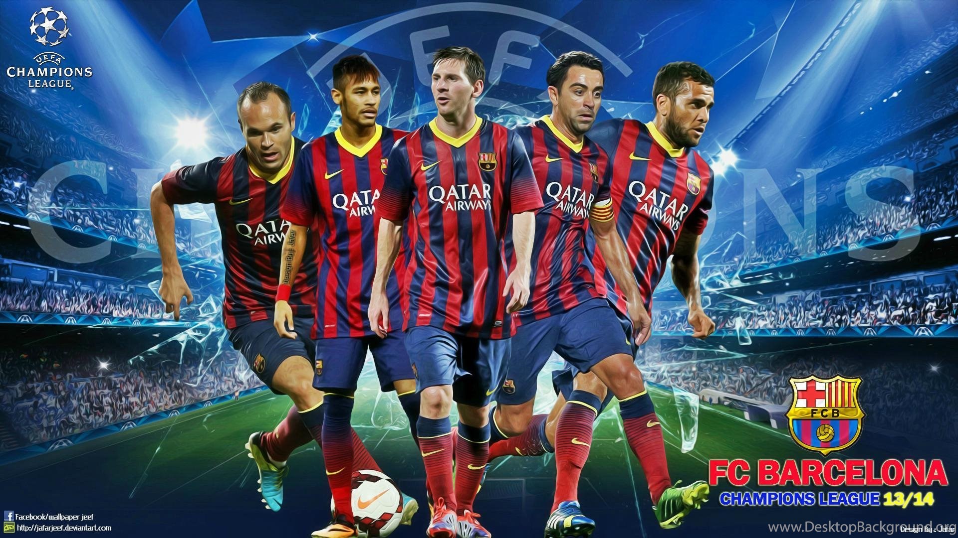 Fc Barcelona Champions League Wallpaper 2013 2014 Desktop Background