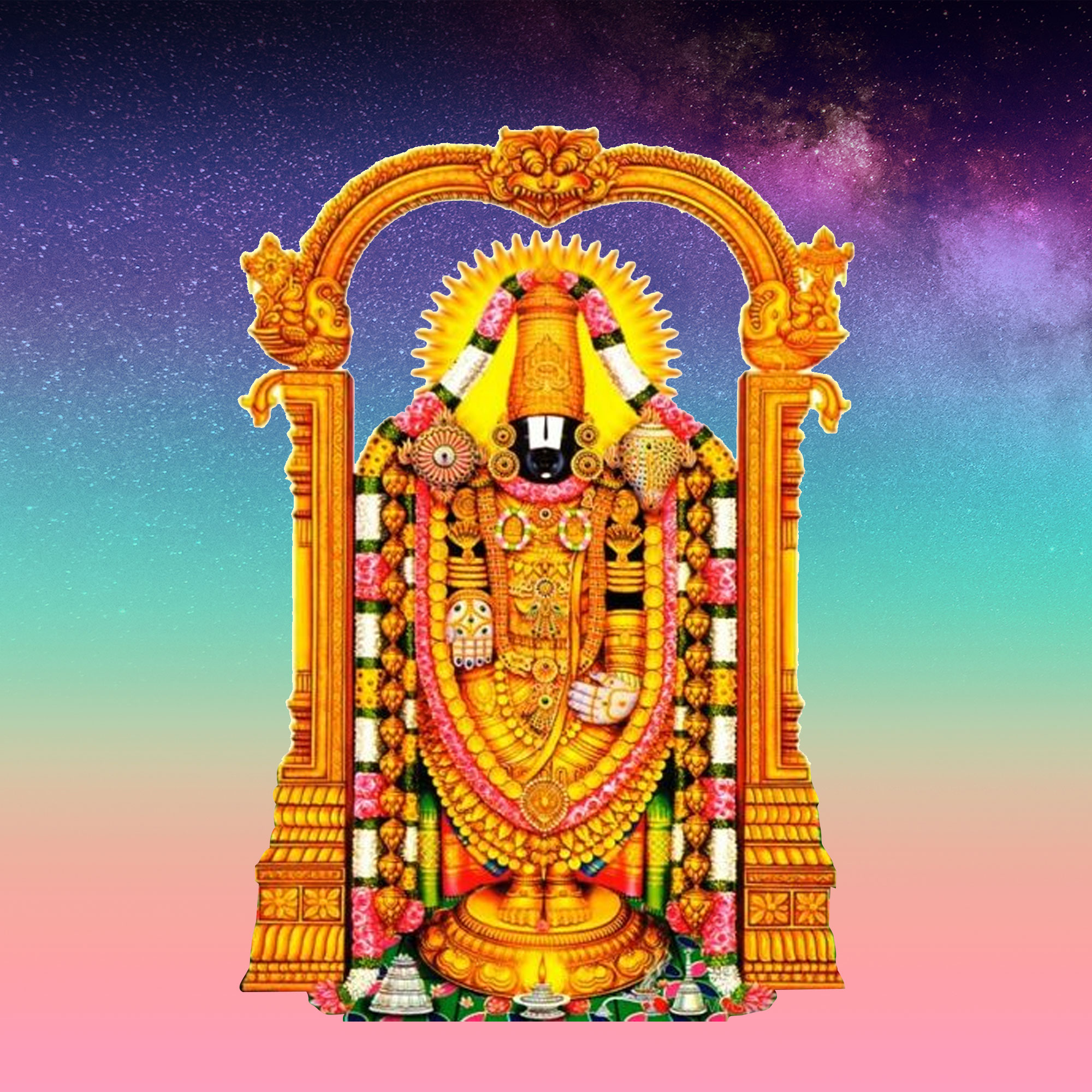 god venkateswara wallpaper, hindu temple, guru, illustration, temple, art, place of worship, mythology, shrine