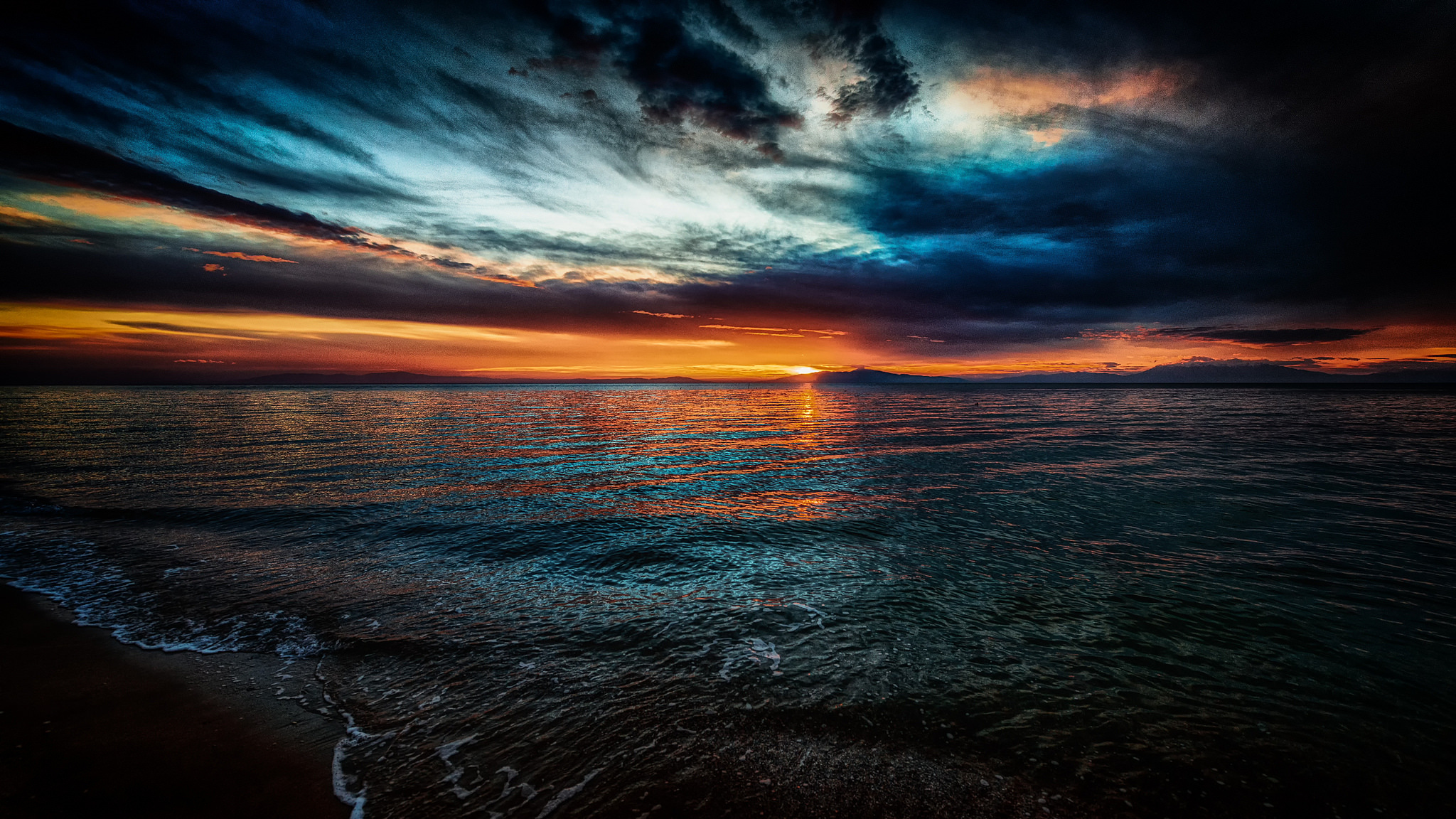 Dark Sky Nature Sunset HD Wallpaper