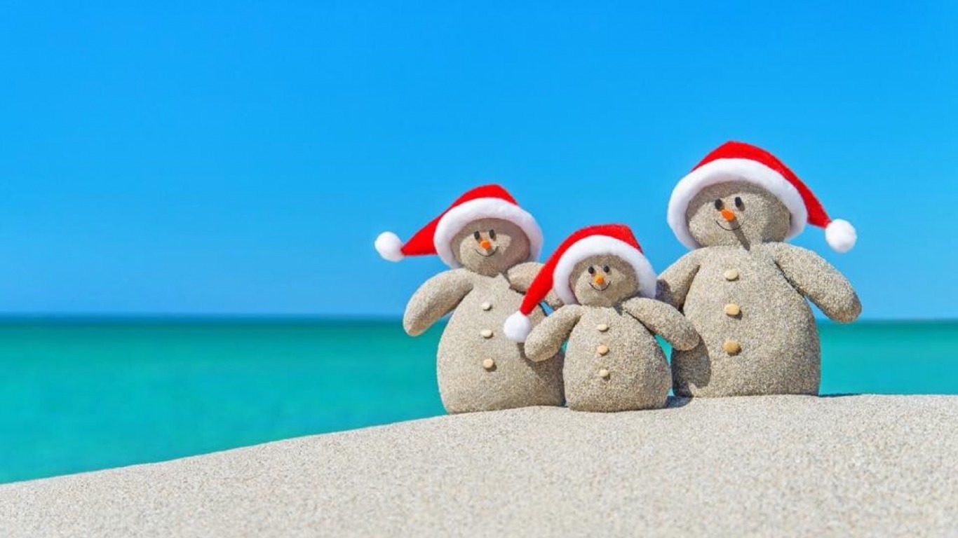 Beach Christmas Background
