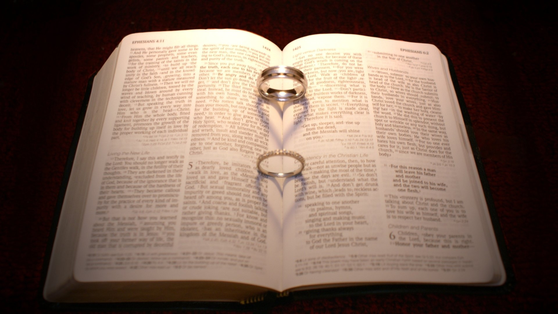 Wedding Rings In Bible HD Wallpaper