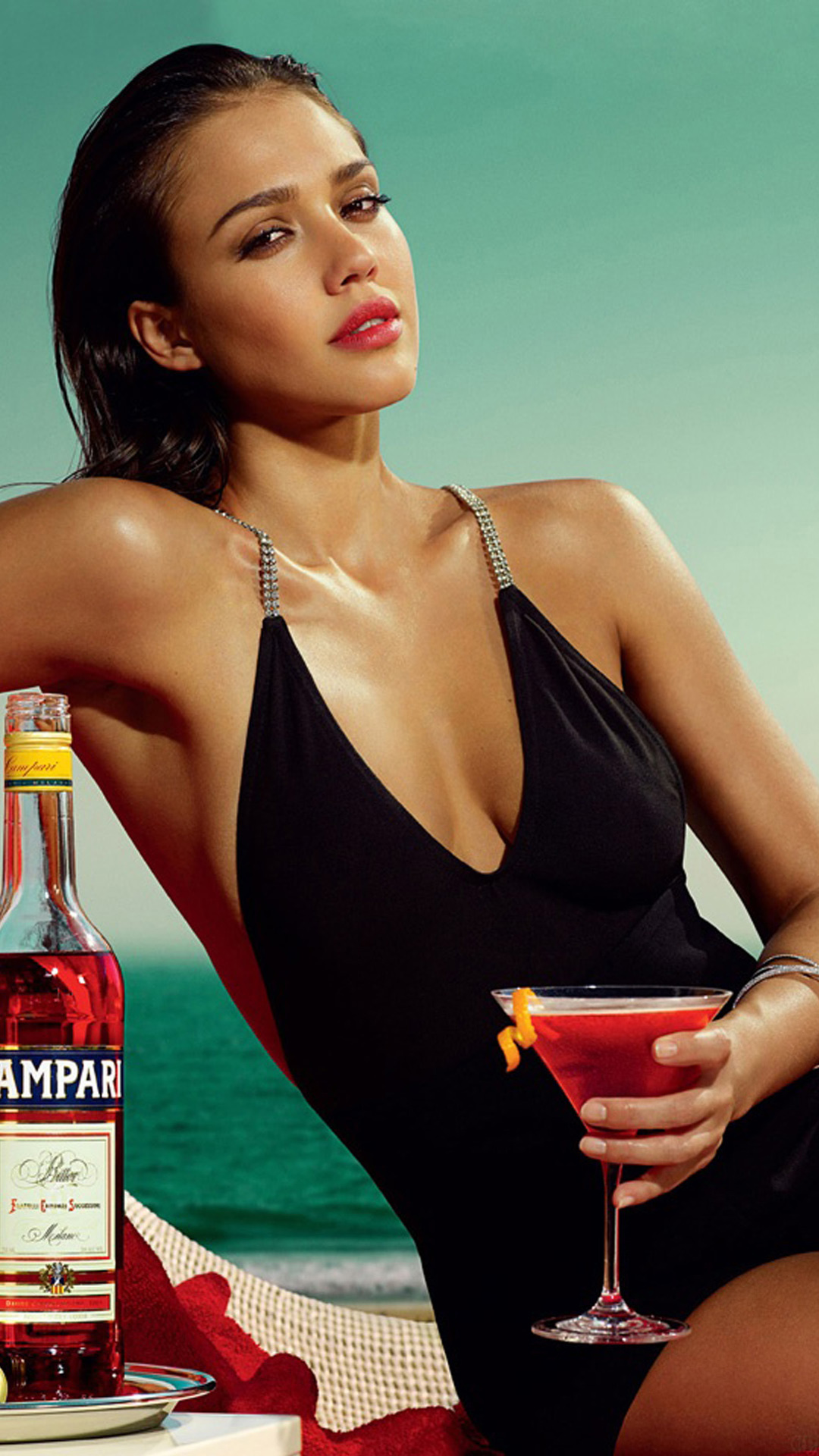 Jessica Alba Campari htc one wallpaper