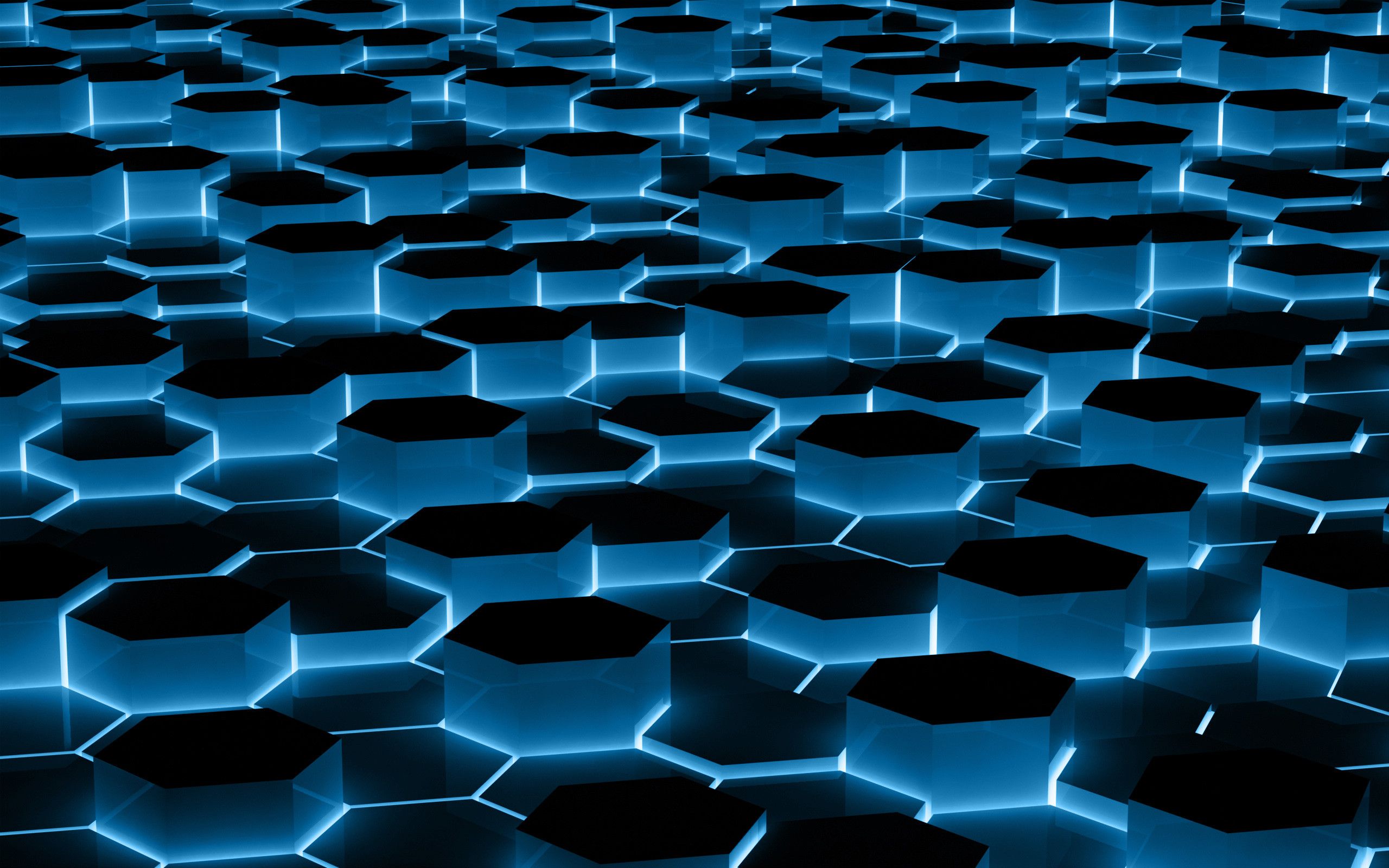 Blue Hexagon Wallpaper