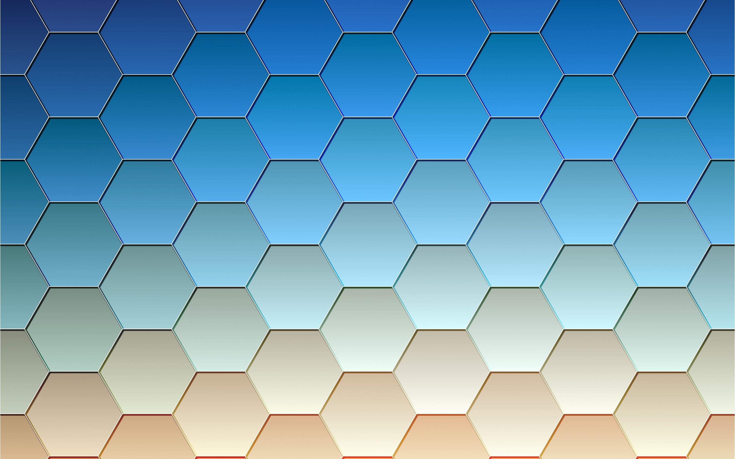 Blue, Hexagon, Digital Art, Artistic, Pattern wallpaper
