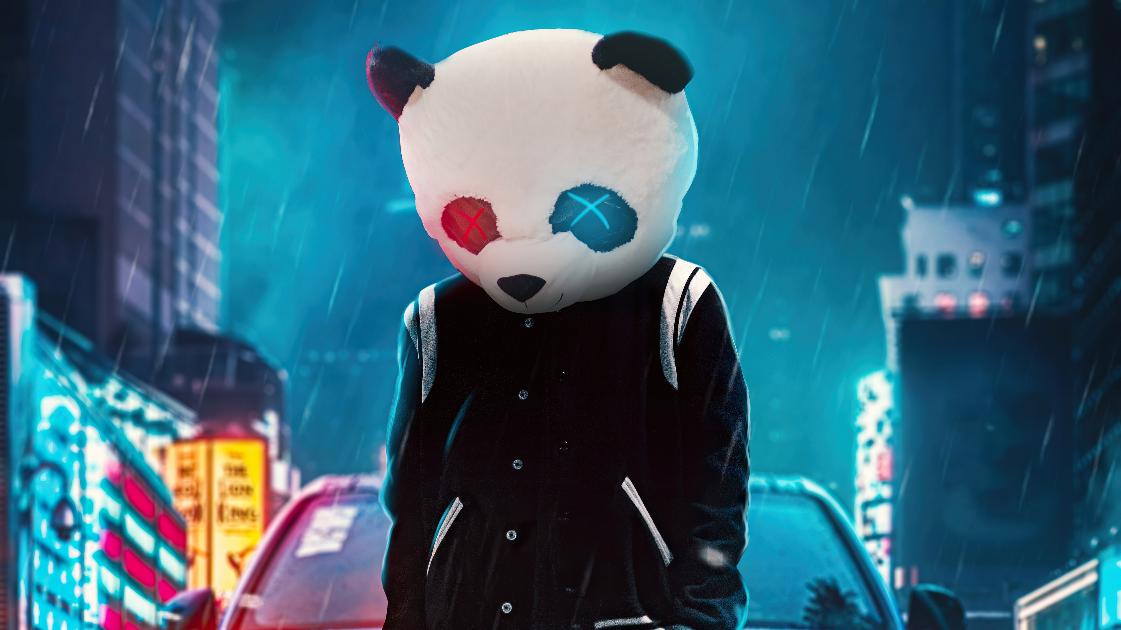 Panda Cool On Street 4k, HD Artist, 4k Wallpaper, Image, Background, Photo and Picture
