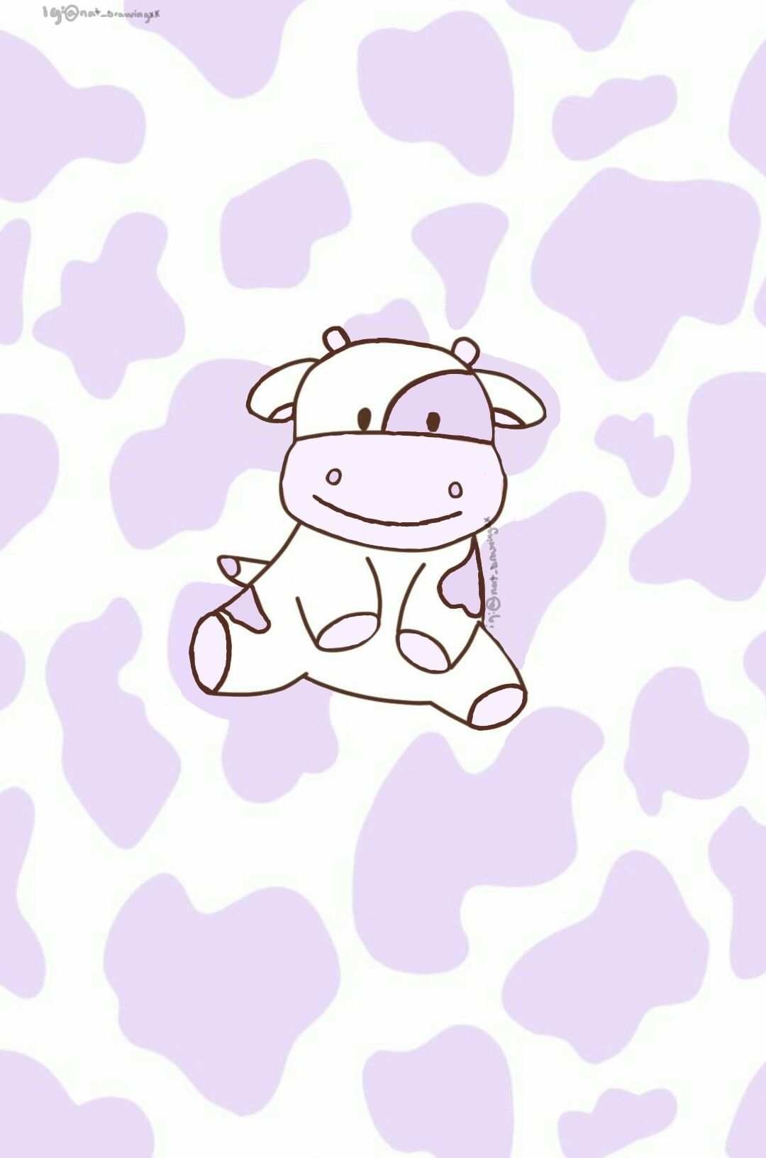 Purple Cow Print Wallpaper