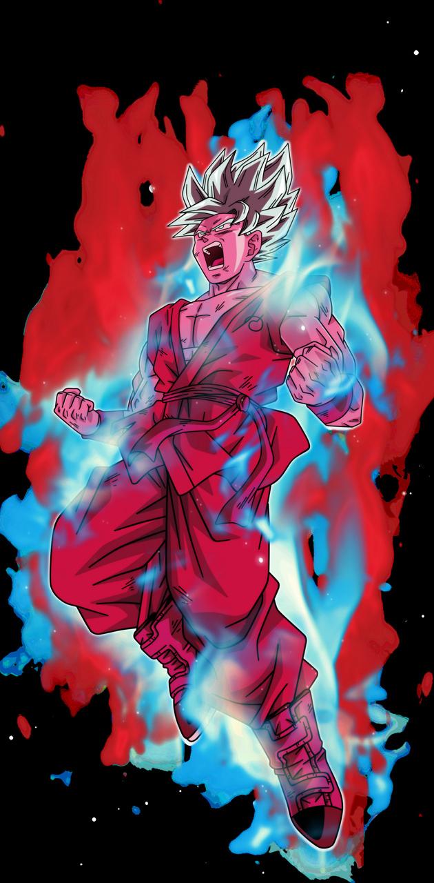 Download free Goku Blue And Red Kaioken Wallpaper 