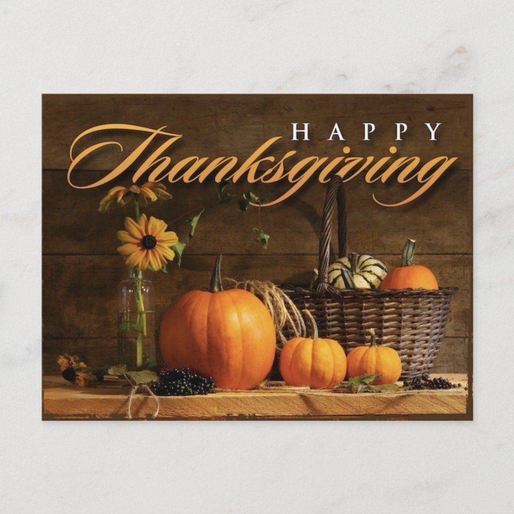 Happy Thanksgiving Postcard. Zazzle.com. Happy thanksgiving image, Happy thanksgiving picture, Thanksgiving image