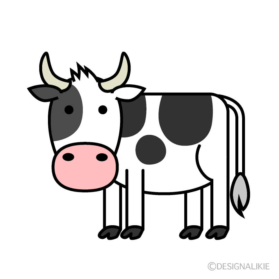 Simple Cow Clip Art Free PNG Image｜Illustoon