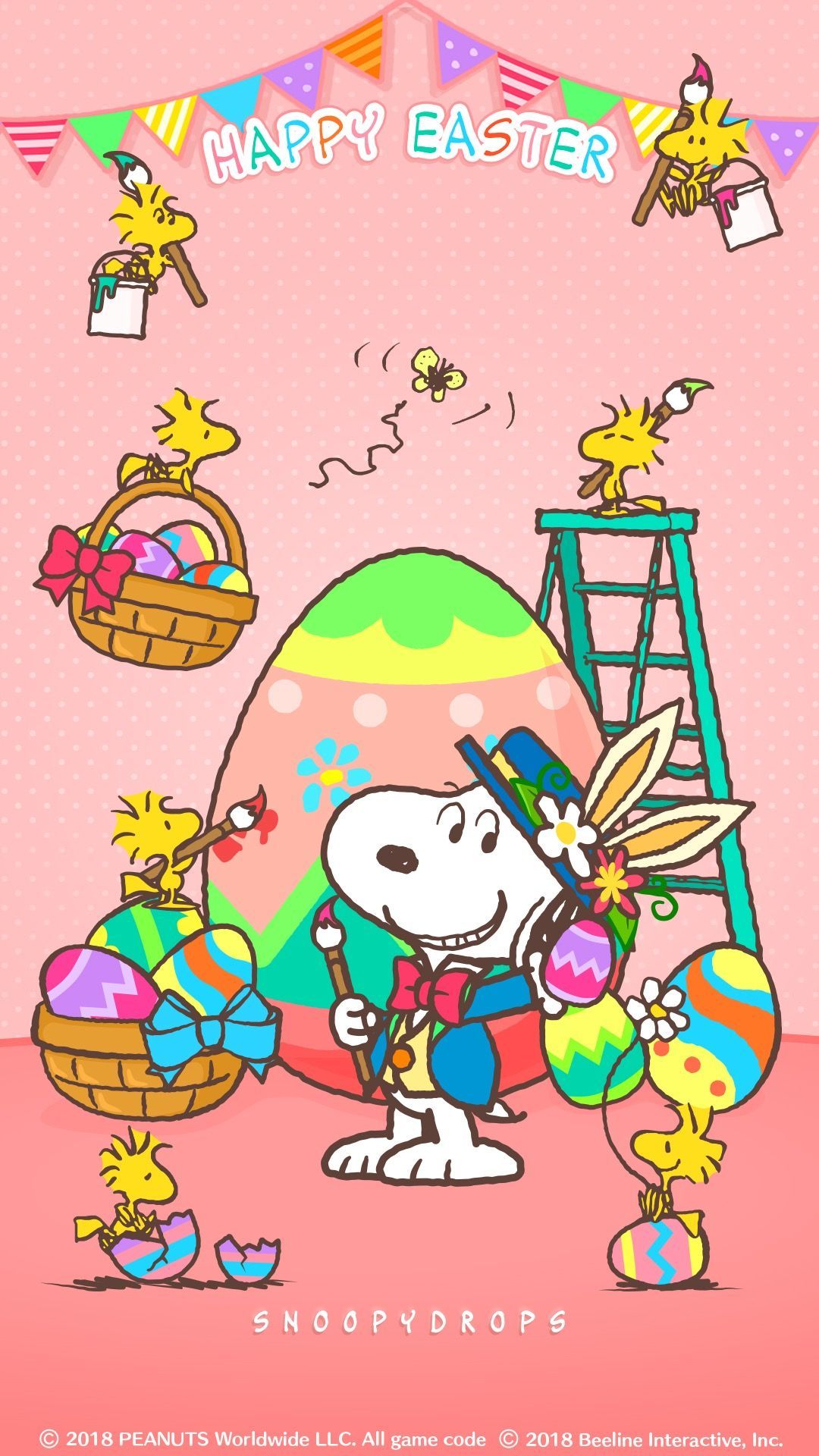 SNOOPY #スヌーピー（ハッピー・バニー）. Snoopy easter, Snoopy wallpaper, Snoopy picture