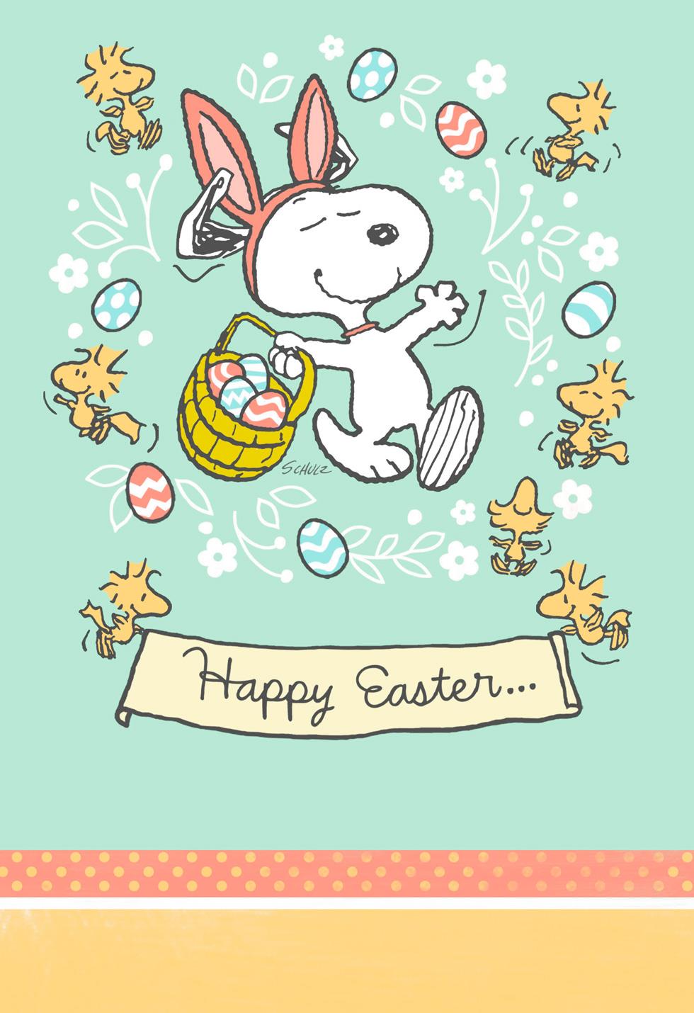 easter beagle snoopy easter bunny