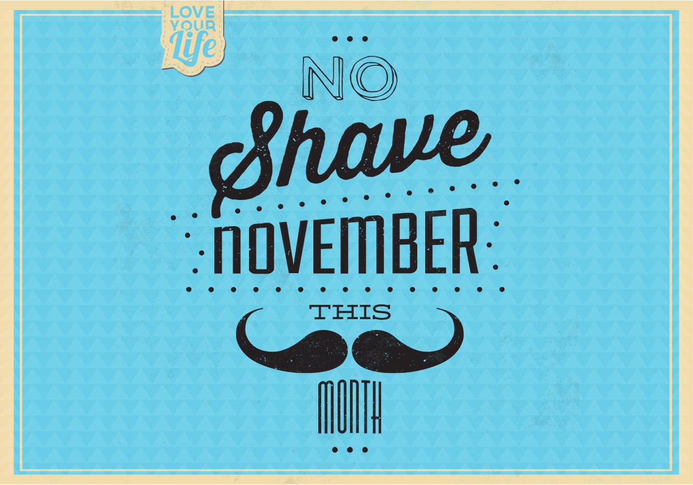 Vintage No Shave November Vector Background