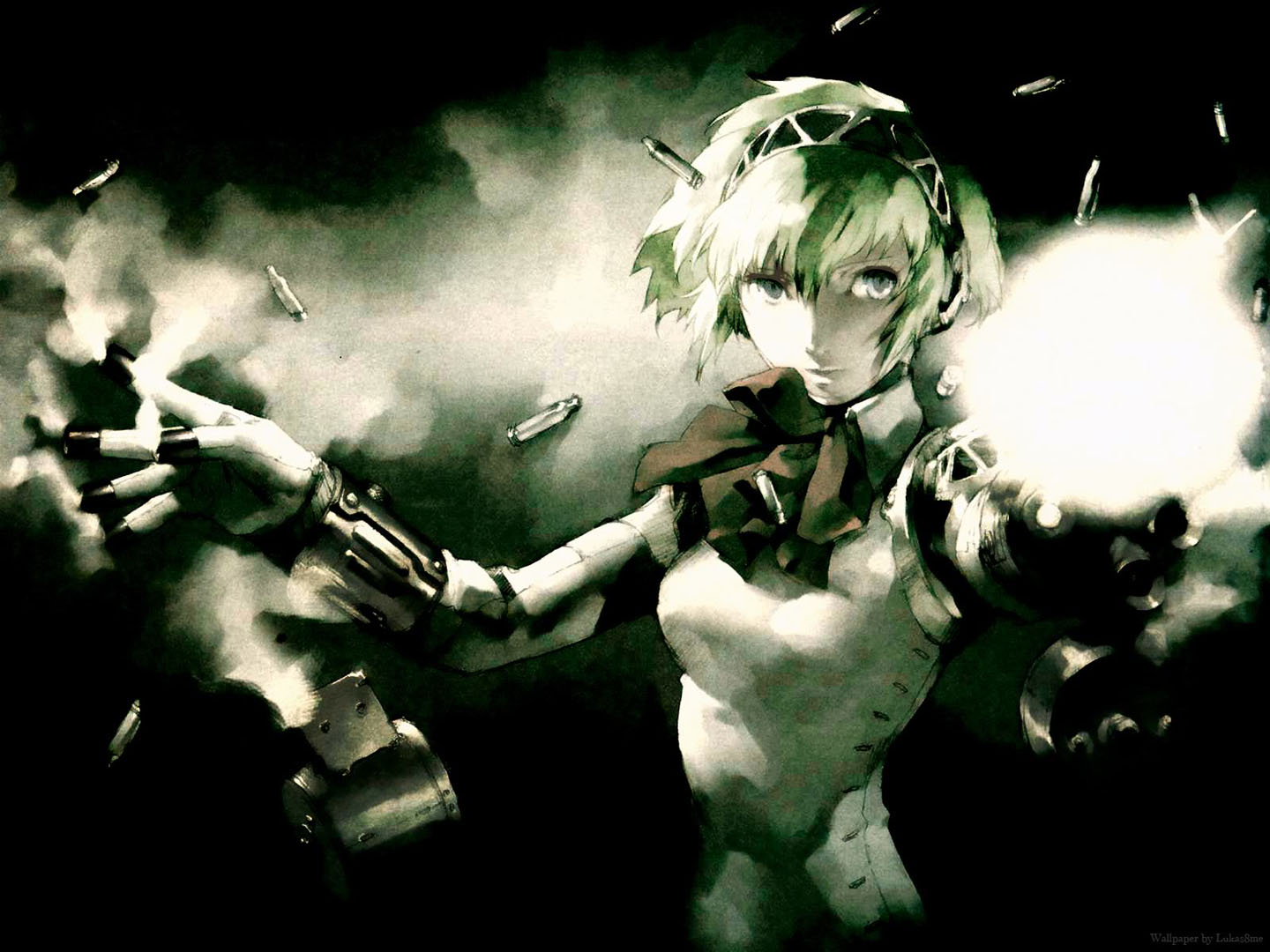 Aigis Black And White 3 Wallpaper
