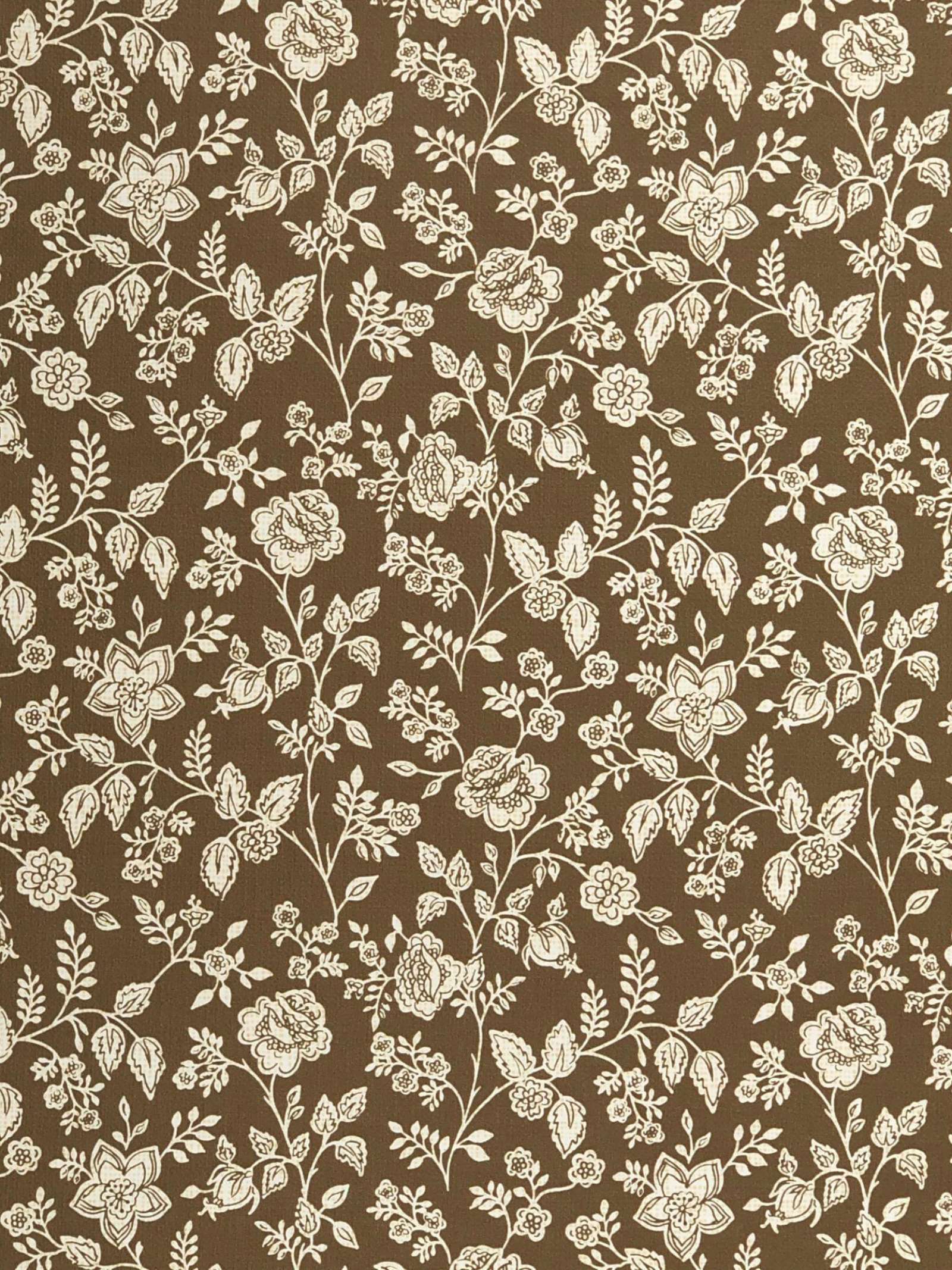 Vintage Wallpaper Shop. Vintage Brown Floral Wallpaper