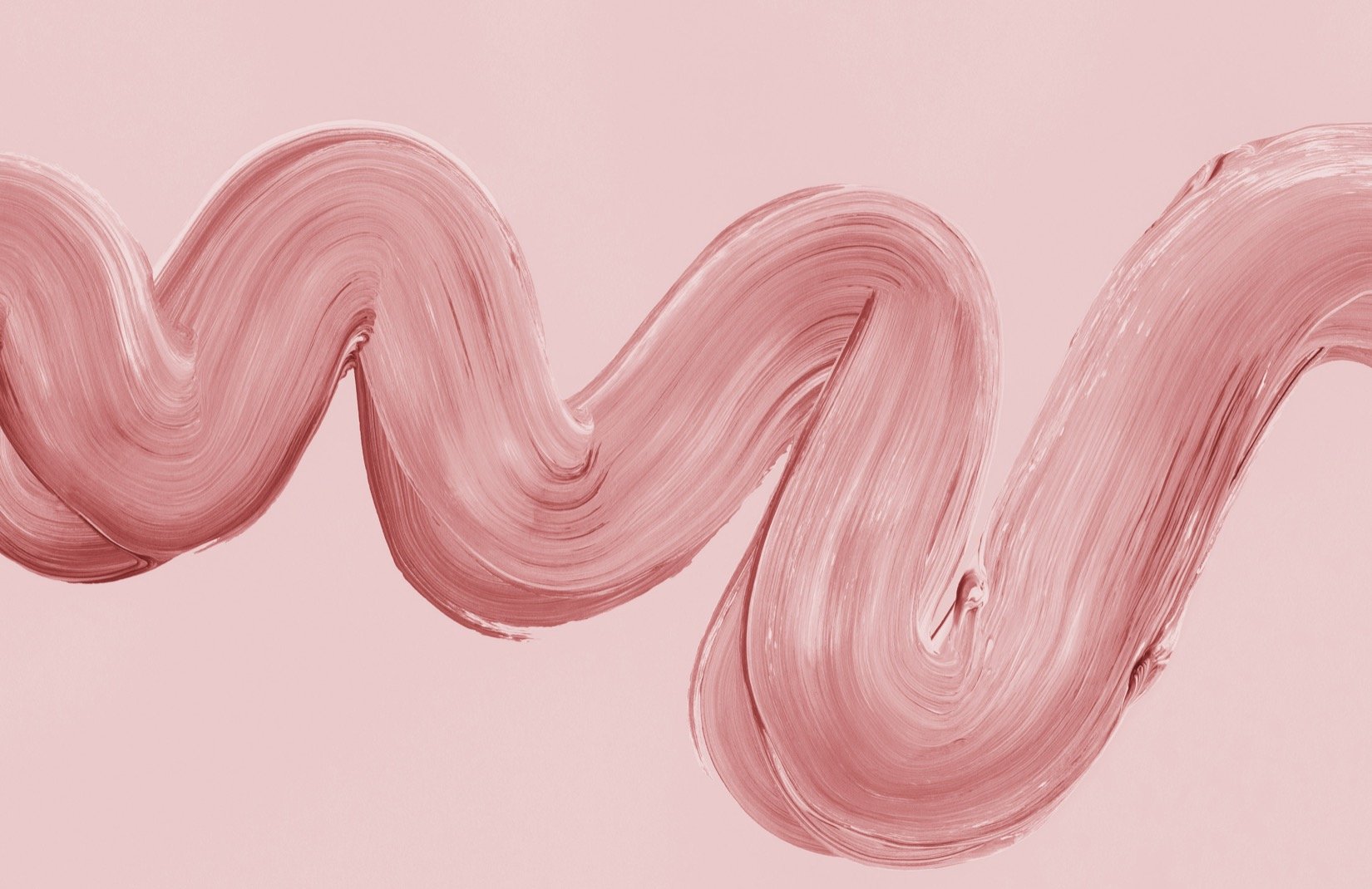 Pink Paint Brush Squiggle Wallpaper Mural
