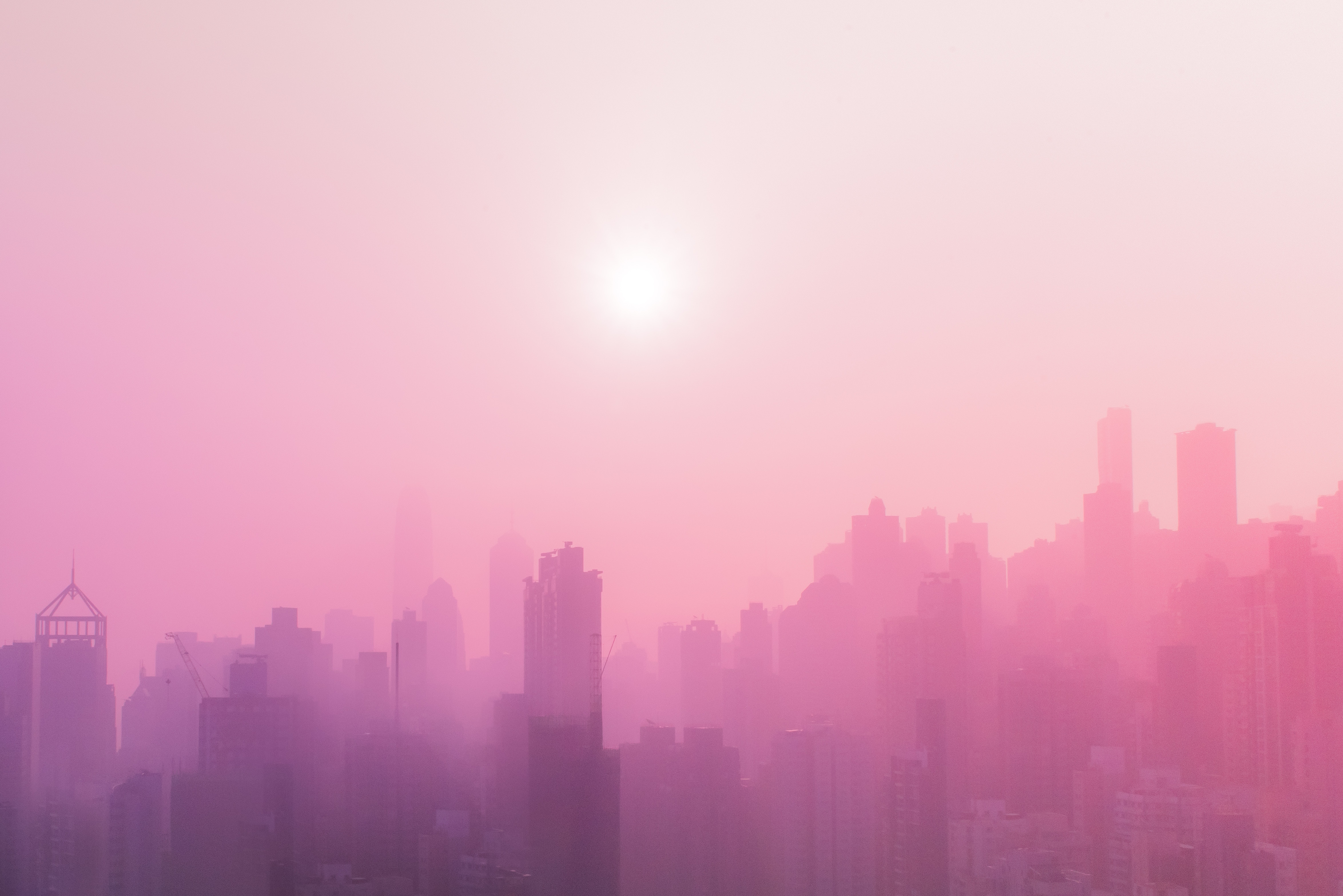 City Sunrise Pink Fog 5k, HD Photography, 4k Wallpaper, Image, Background, Photo and Picture