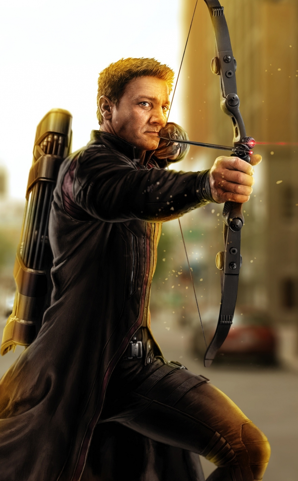 Download 950x1534 Wallpaper Archer, Hawk Eye, Jeremy Renner, Marvel, Art, Iphone, 950x1534 HD Image, Background, 16903