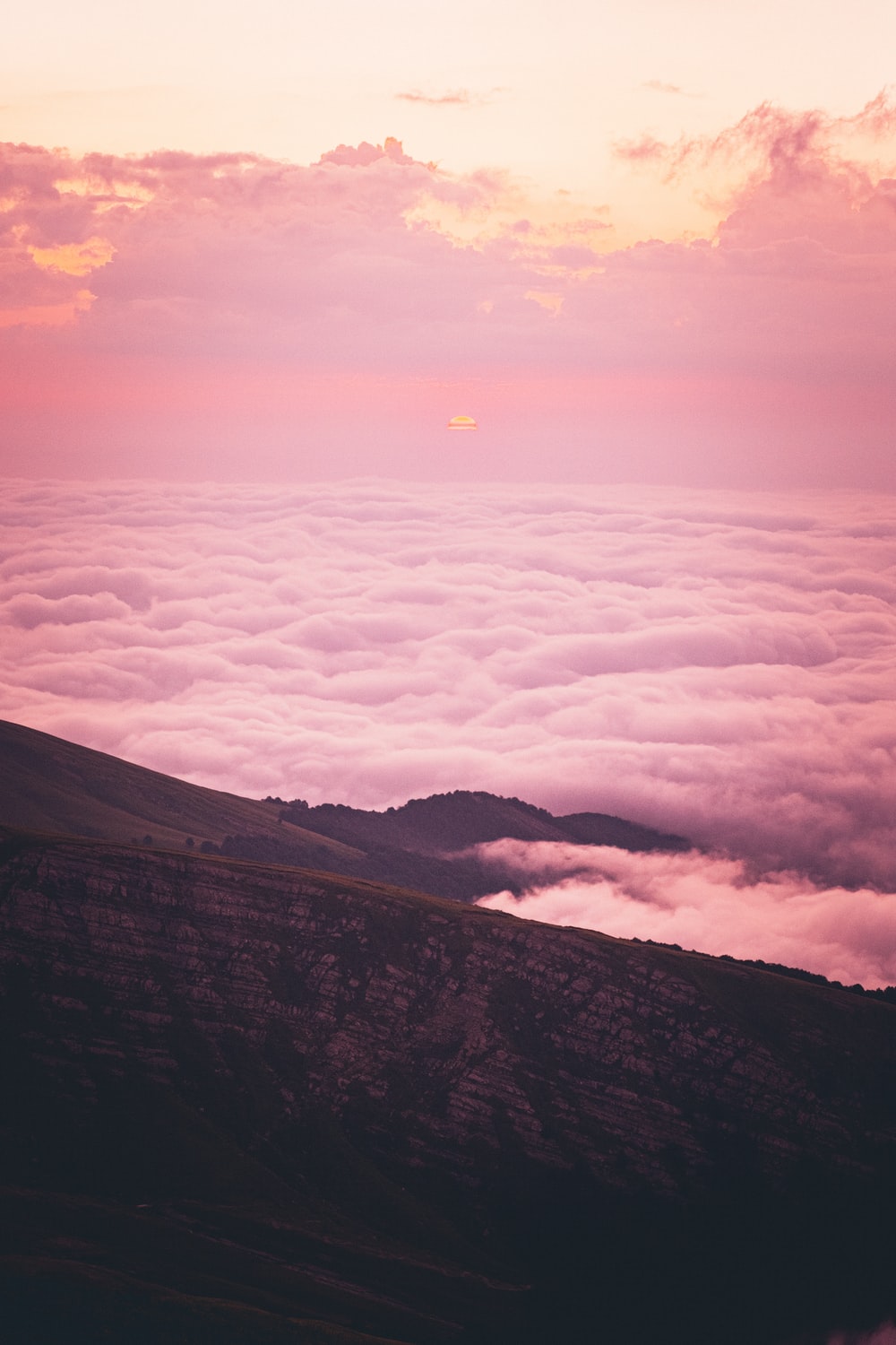 Pink Mountains Picture. Download Free Image