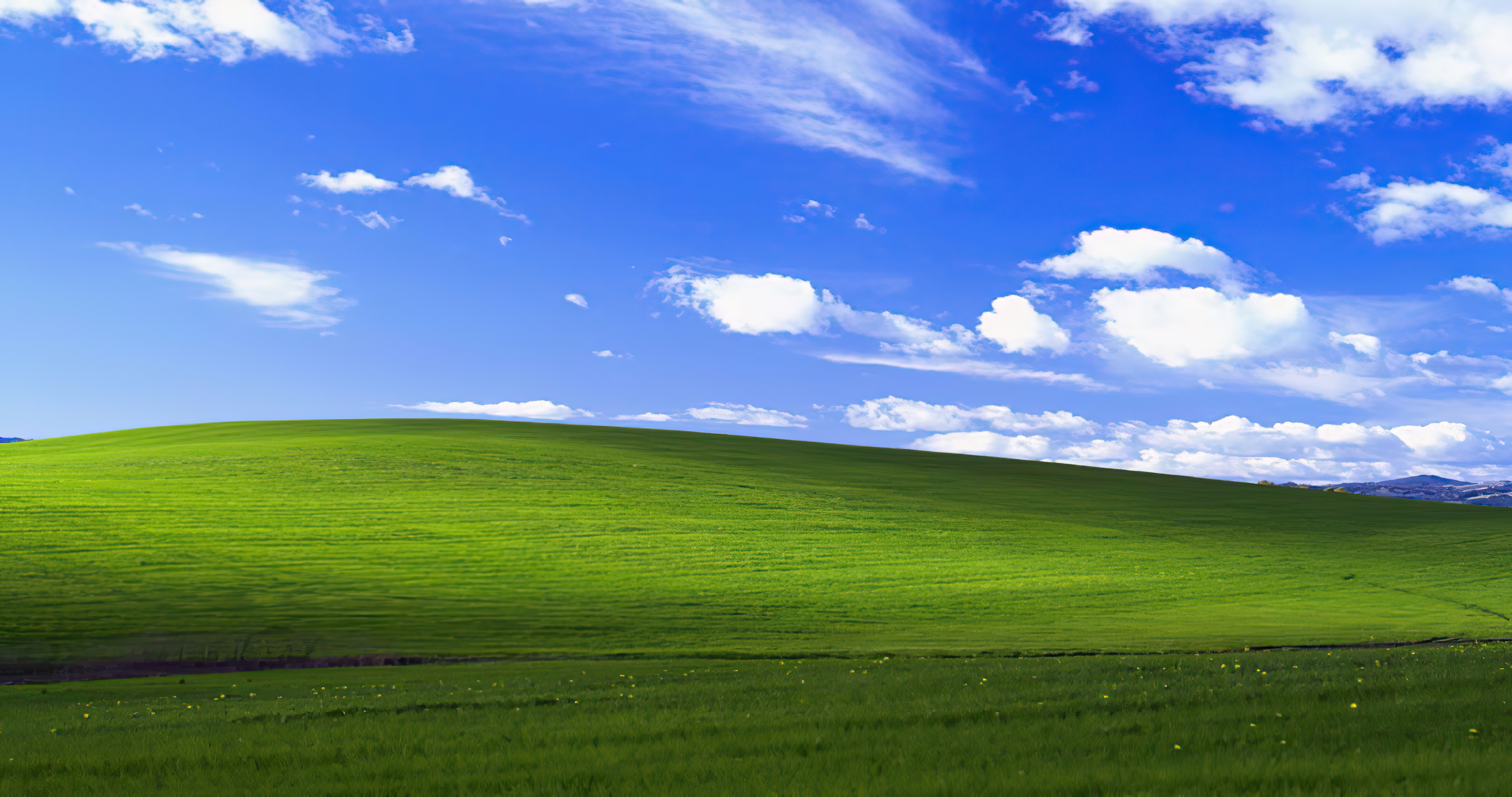 I upscaled the Windows XP wallpaper (Bliss) to 8k