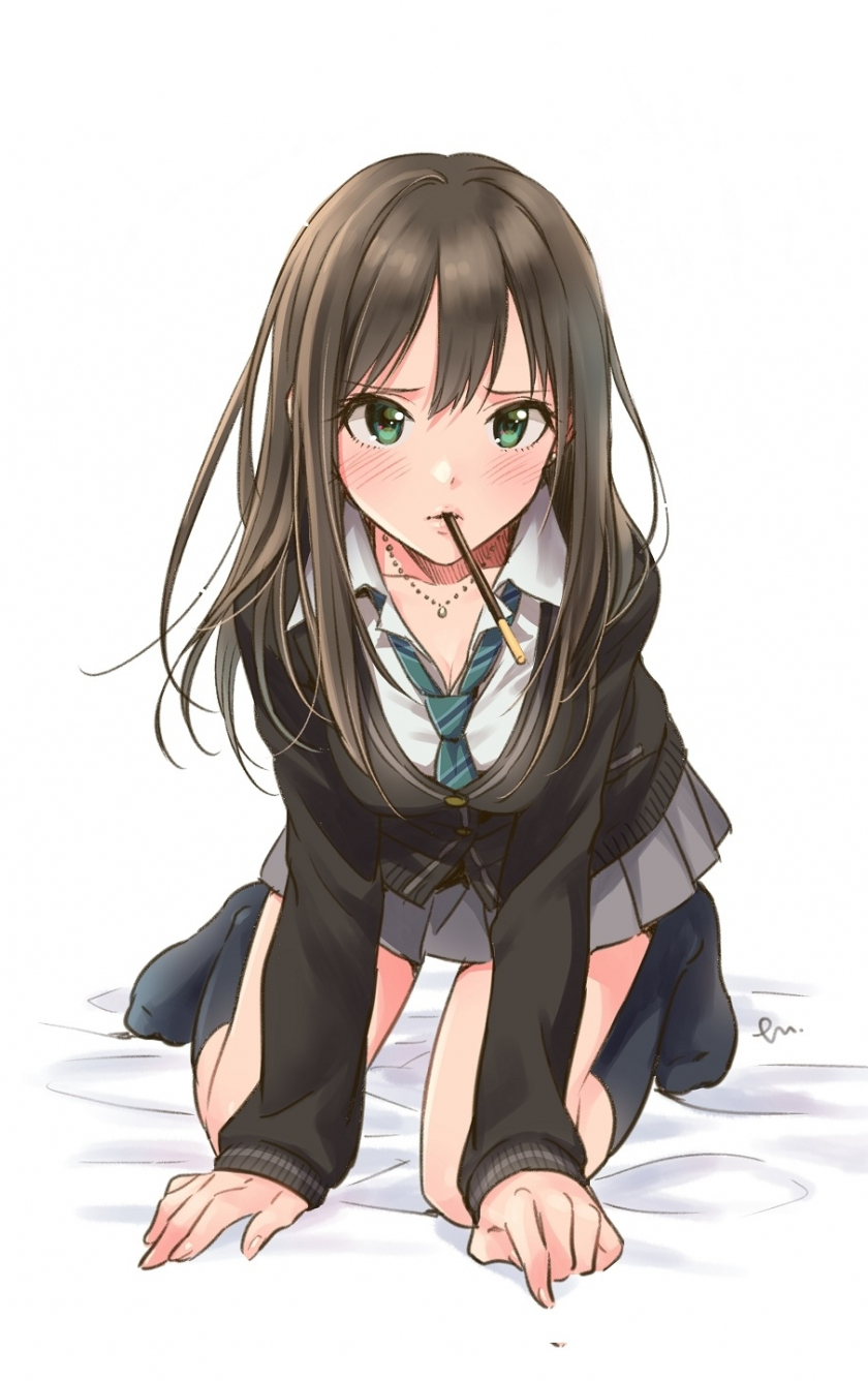 Download 840x1336 wallpaper cute, rin shibuya, the idolmaster cinderella girls, minimal, iphone 5, iphone 5s, iphone 5c, ipod touch, 840x1336 HD image, background, 10254