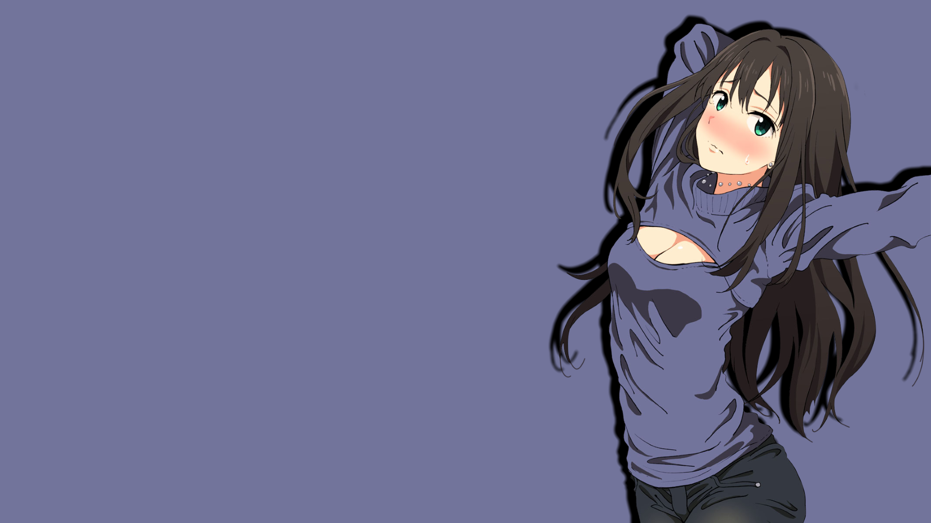 Rin Shibuya Models Her Keyhole Sweater (The iDOLM Cinderella Girls)[1920x1080]: Animewallpaper
