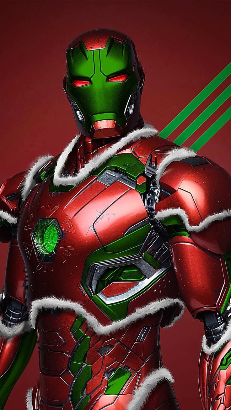 Festive Iron Man Christmas iPhone Wallpaper