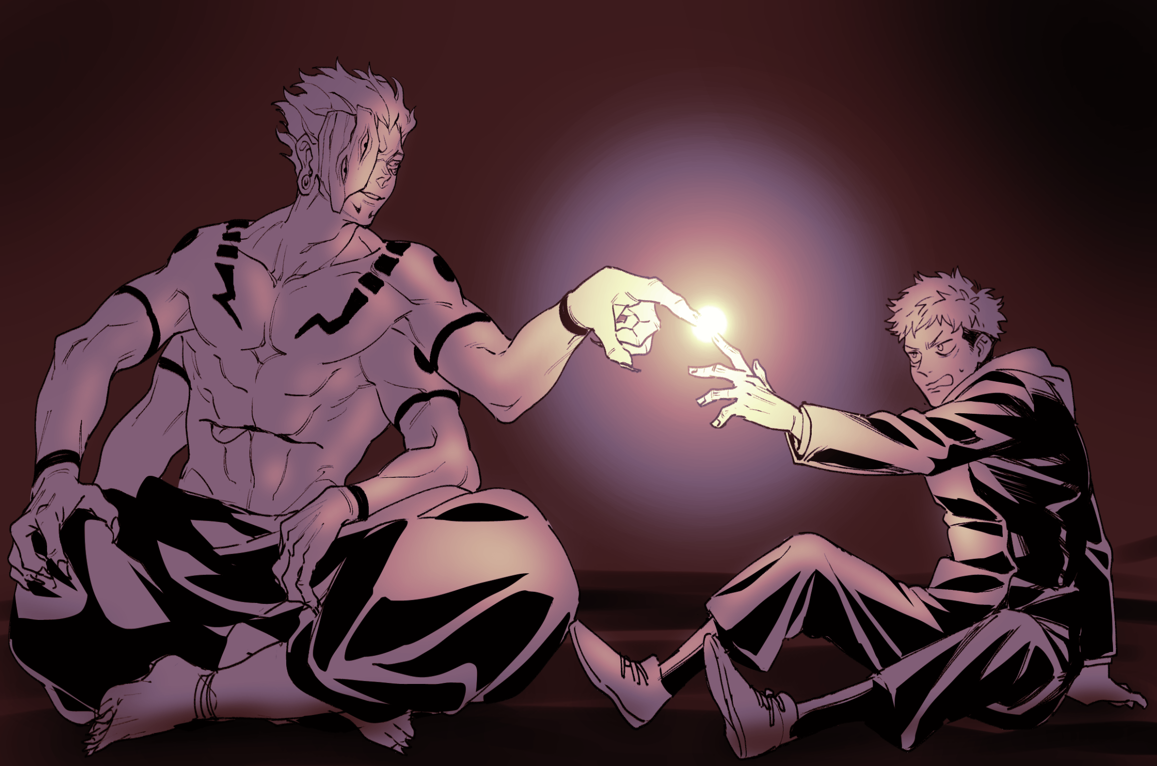 Yuji & Sukuna HD Wallpaper