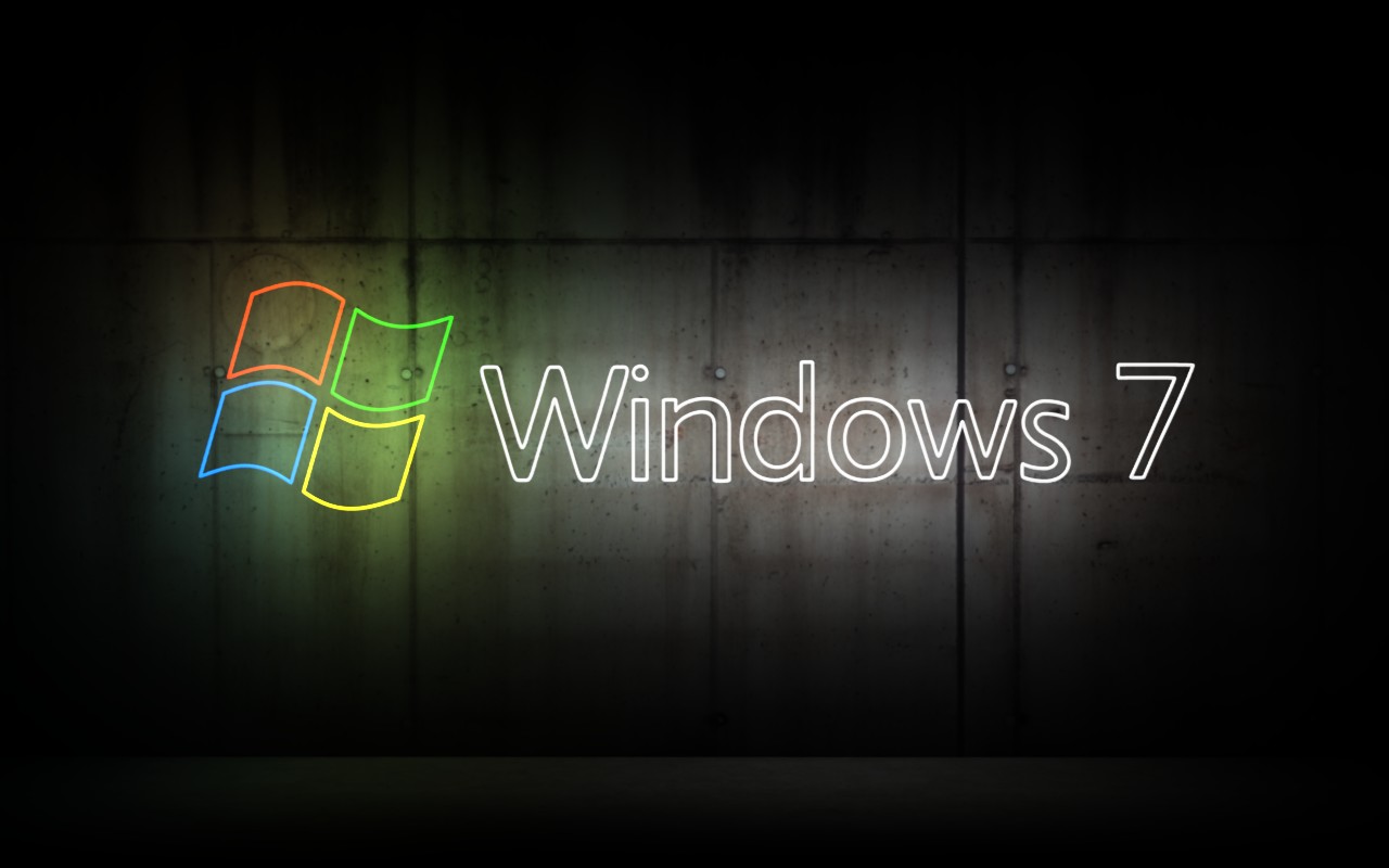Windows 7 Neon Wallpaper