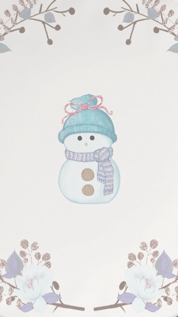 Snowman. Winter wallpaper, iPad background, Wallpaper