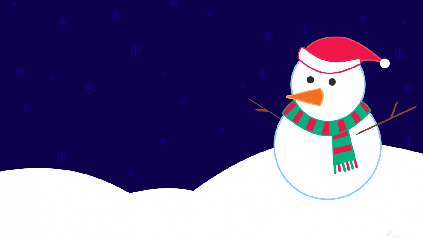 Snowman Digital Art Wallpaper 52527 1366x768px