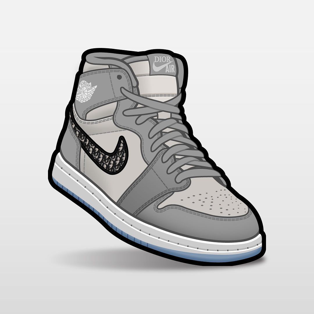 Nike Air Jordan 1 рисунок