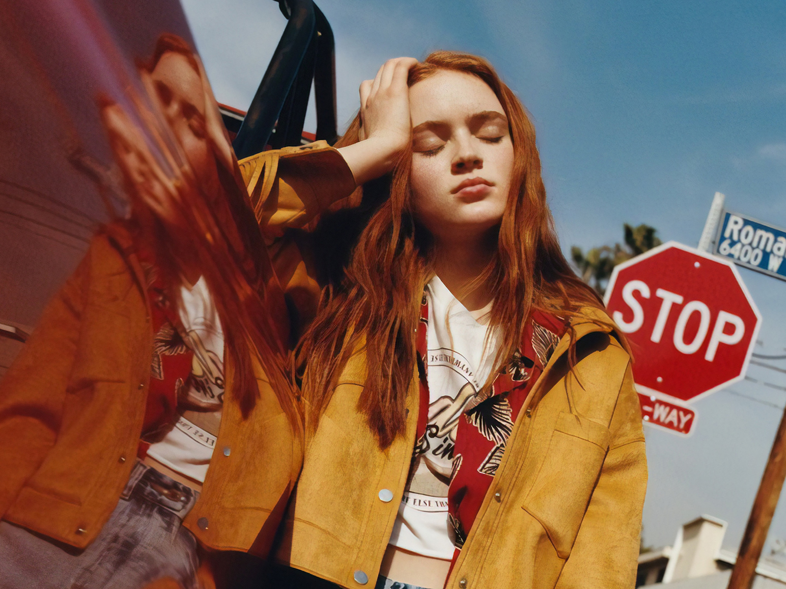 Sadie Sink Pull And Bear 2019 1600x1200 Resolution HD 4k Wallpaper, Image, Background, Photo and Picture