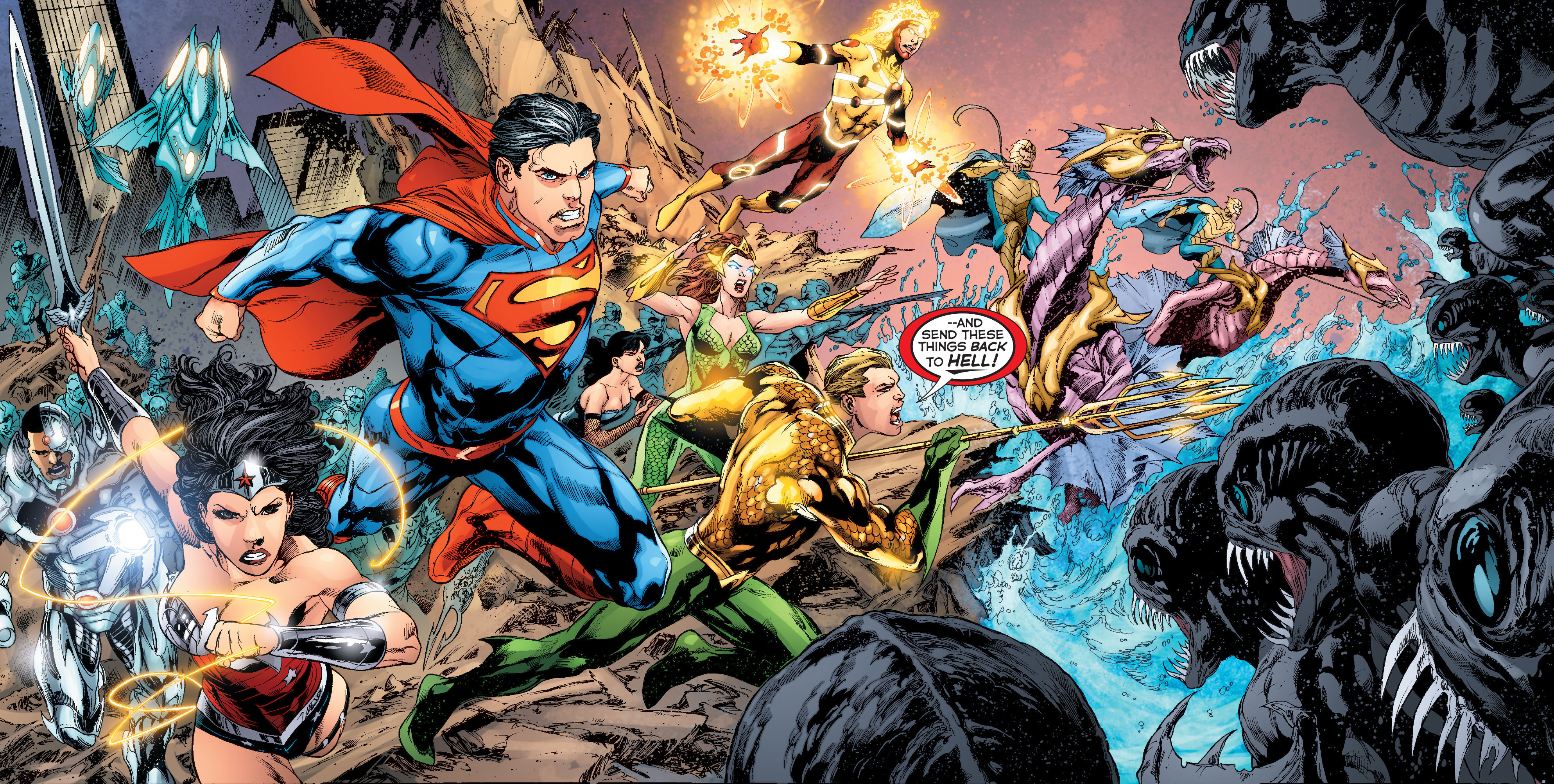 Justice League Comic Background
