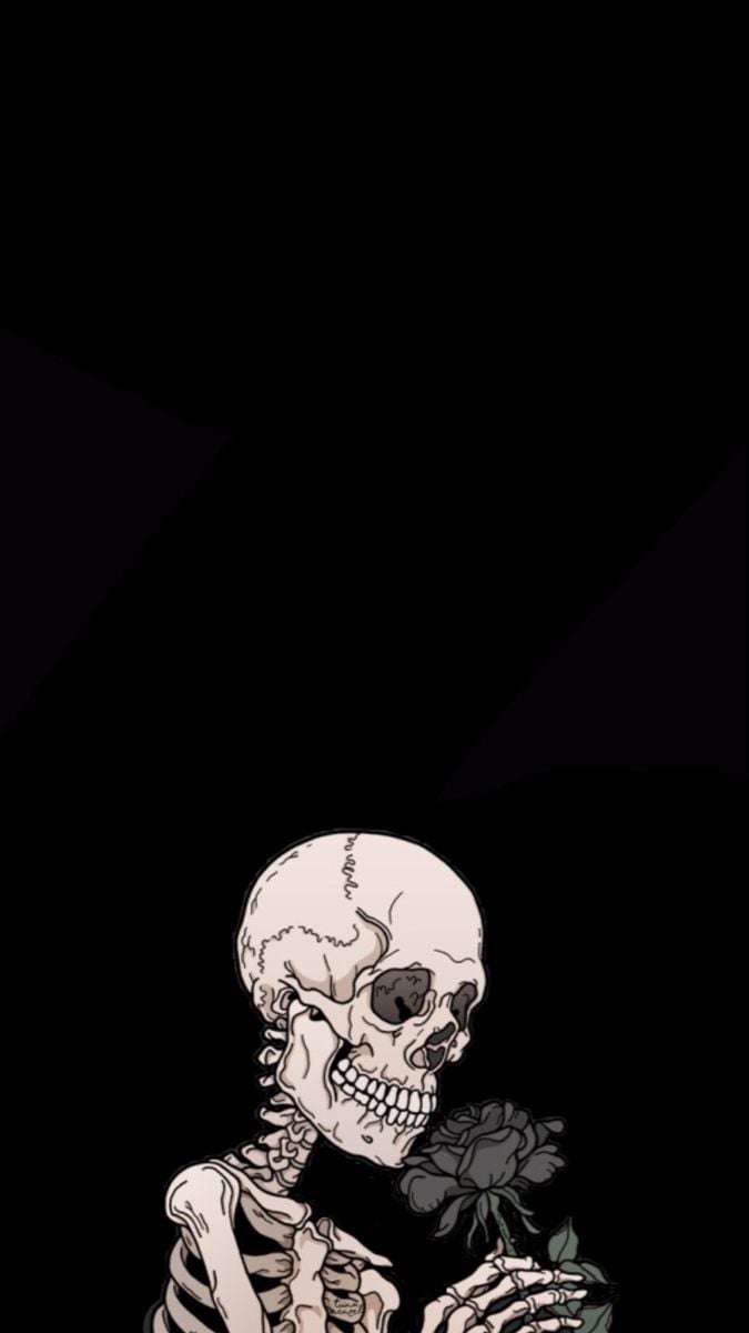 Simple skeleton background. Black skulls wallpaper, Skull wallpaper, Dark wallpaper iphone