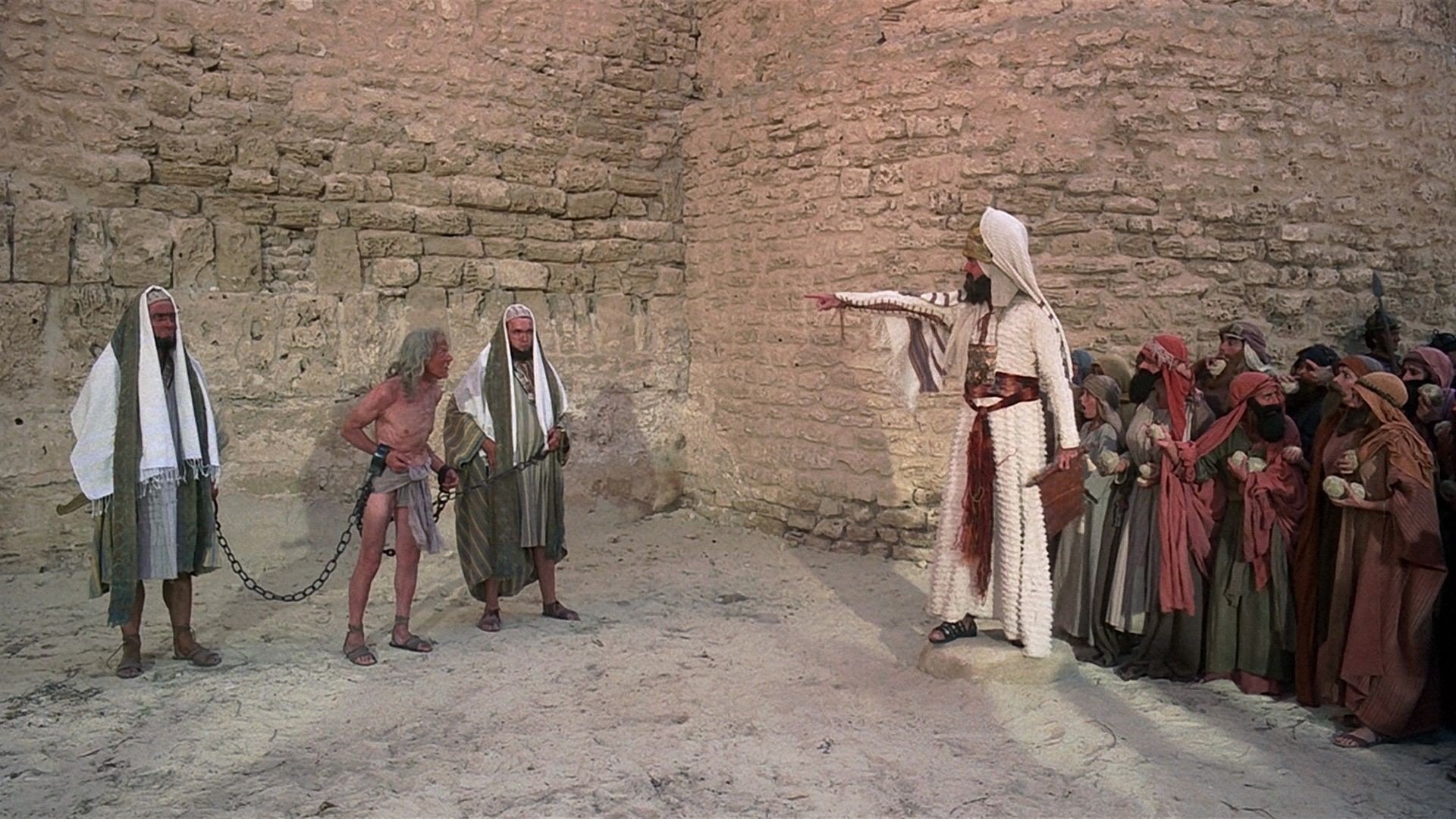 Movies Monty Python Jerusalem stoned pointing Life of Brian wallpaperx1080