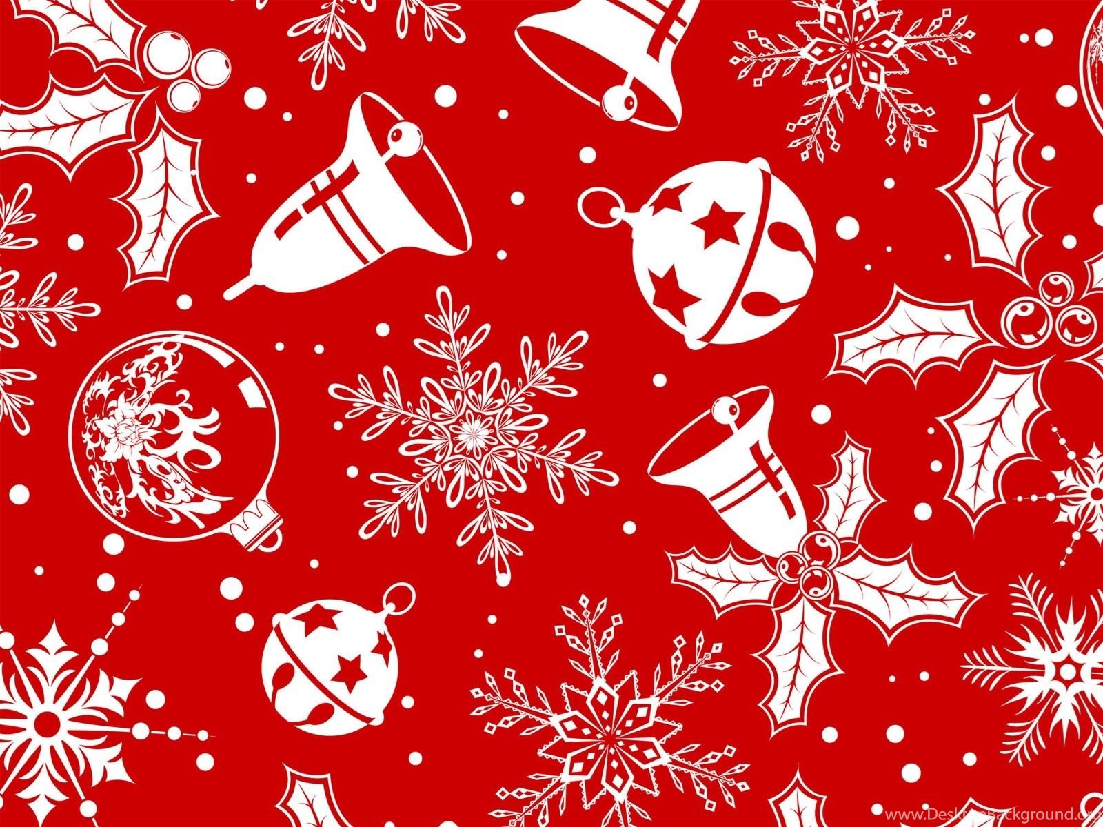 Red Winter Holiday Pattern Desktop Wallpaper Desktop Background