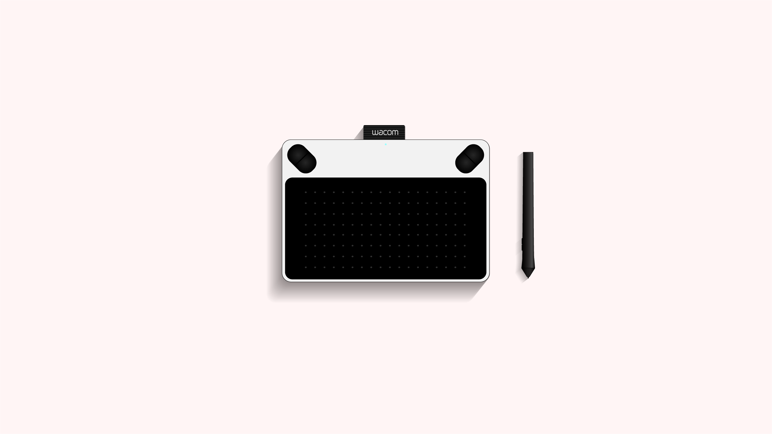 Wallpaper, wacom, white background 2560x1440